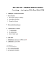 Med Chem 535P – Diagnostic Medicinal Chemistry Hematology