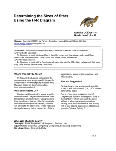 Determining the Sizes of Stars Using the HR Diagram