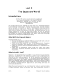 Unit 5 The Quantum World