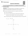 Draw the perpendicular bisector of a line segment