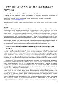 A new perspective on continental moisture recycling