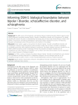 Informing DSM-5: biological boundaries between bipolar I disorder