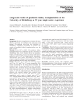 Long-term results of paediatric kidney transplantation at the