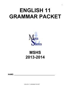 english 11 grammar packet
