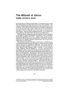 The Mitzvah of Keruv - The Rabbinical Assembly