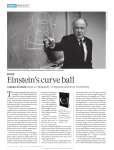 Einstein`s curve ball