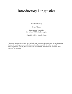 Introductory Linguistics