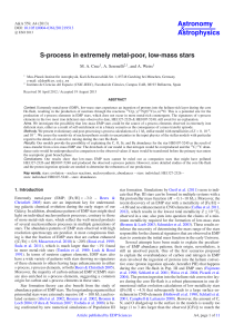S-process in extremely metal-poor, low-mass stars