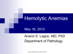 Hemolytic Anemias