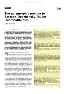 The polymorphic prelude to Bateson–Dobzhansky–Muller