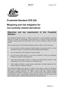 Prudential Standard CPS 226 Margining and risk mitigation for non
