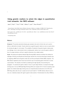 Using genetic markers to orient the edges in quantitative trait