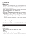 2.5 THE NAMES AND FORMULAS OF COMPOUNDS