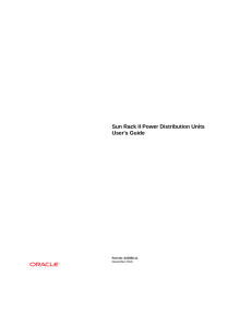 Sun Rack II Power Distribution Units User`s Guide