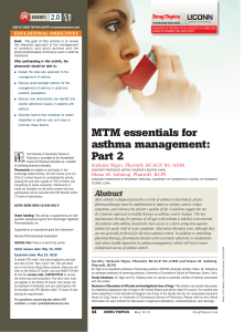 MtM essentials for asthma management: part 2