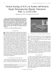 Vertical scaling of 0.25-/spl mu/ emitter InP/InGaAs single