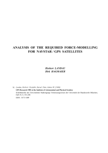 analysis of the required force-modelling for navstar / gps satellites