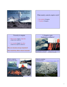 Introduction to volcanoes, volcanic eruptions, and volcanic