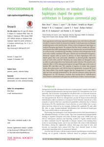 Artificial selection on introduced Asian haplotypes shaped the