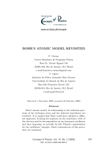 BOHR`S ATOMIC MODEL REVISITED