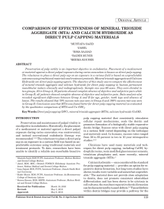 COMPARISON OF EFFECTIVENESS OF MINERAL TRIOXIDE