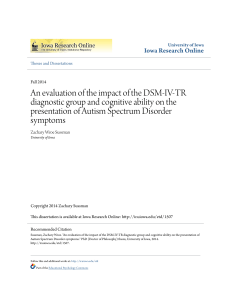 An evaluation of the impact of the DSM-IV