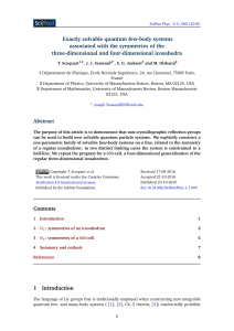 Exactly solvable quantum few-body systems associated with the