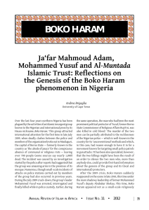 Boko Haram: Ja`far Mahmoud Adam, Mohammed Yusuf and Al