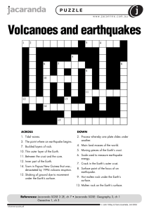 Volcanoes and earthquakes