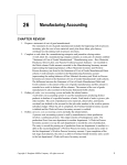 Manufacturing Accounting