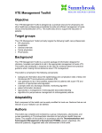 VTE Management Toolkit Objective Target groups Background