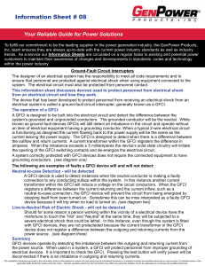 Ground Fault Circuit Interrupters