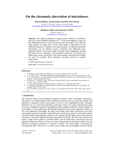 On the chromatic aberration of microlenses