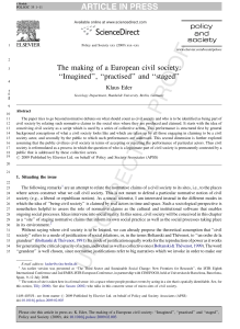 The making of a European civil society