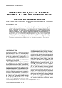 NANOCRYSTALLINE Ni Al ALLOY OBTAINED BY MECHANICAL