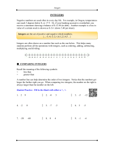 INTEGERS