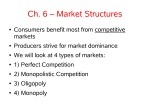 Ch. 6 – Market Structures
