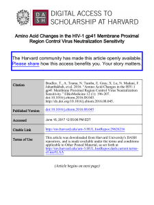Amino Acid Changes in the HIV-1 gp41 Membrane Proximal Region