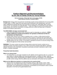 Position Statement and Recommendations for the Use of Energy