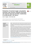 Estimation of maximal oxygen consumption and heart rate recovery