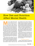 How Diet and Nutrition Affect Mental Health