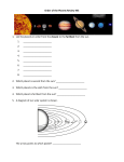 Order of the Planets Review WS 1. List the
