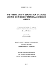 THE FRIEDEL-CRAFTS BENZYLATION OF ARENES AND THE