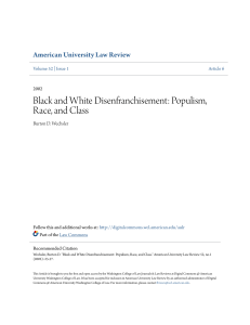 Black and White Disenfranchisement: Populism, Race, and Class