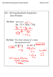 Solve Quads By Factoring_Zero Product.notebook