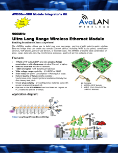 Ultra Long Range Wireless Ethernet Module