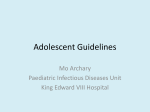 An approach to an HIV-infected adolescent Guidelines