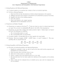 UNLV Department of Mathematics §5.4: Equations and Inequalities