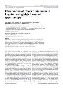 Observation of Cooper minimum in Krypton using high harmonic
