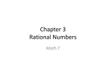 Chapter 3 Rational Numbers